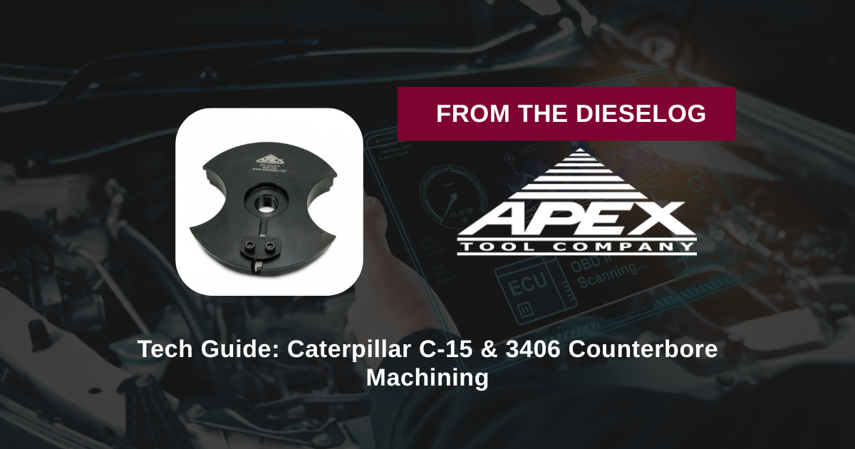 Close-up step-by-step layout of an industrial diesel counterbore cutting plate bolted to a tool base